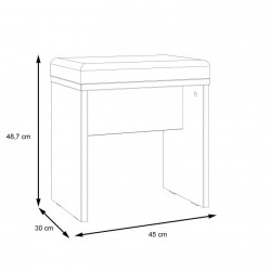Toaletka zestaw Dalate Meble Forte dąb catania/czarny mat Toaletka zestaw Dalate Meble Forte dąb catania/czarny mat