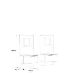 Szafki nocne Jakobina Typ JKBK011STB Meble Forte Kolekcja