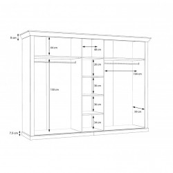 Szafa ubraniowa Kashmir Typ KSMS85 Meble Forte