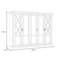 Szafa ubraniowa Kashmir Typ KSMS85 Meble Forte
