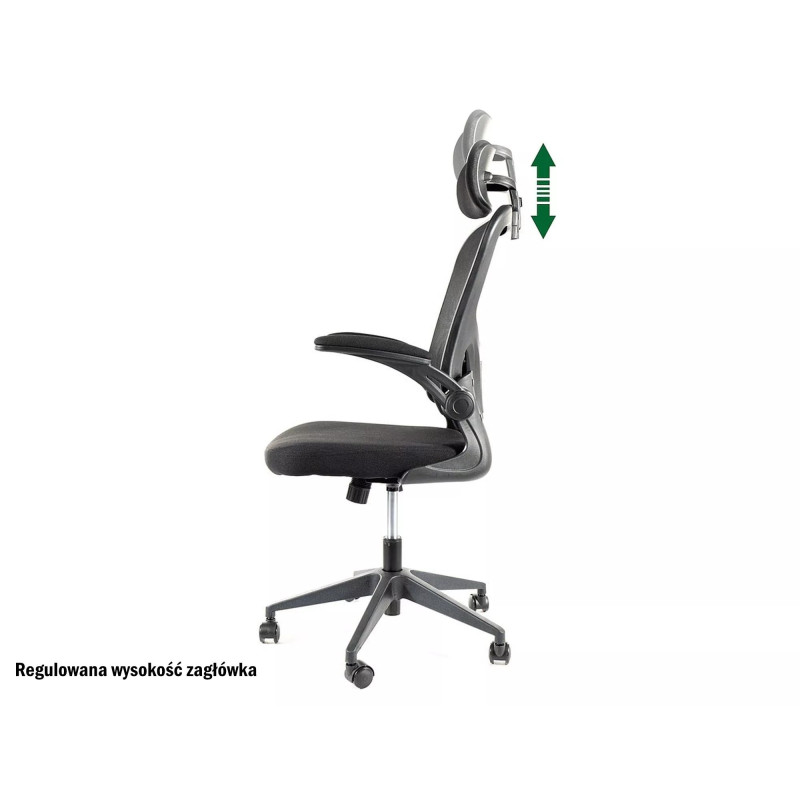 FOTEL OBROTOWY Q-060 CZARNY