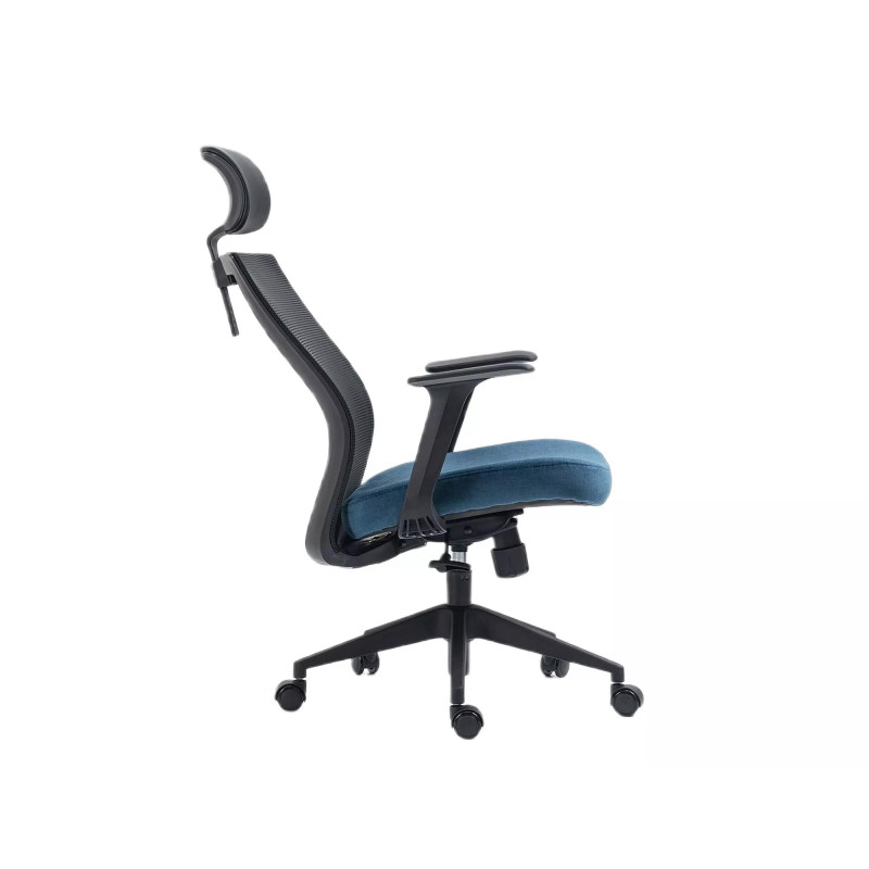 FOTEL OBROTOWY Q-328H CZARNY/NIEBIESKI