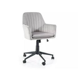 FOTEL OBROTOWY Q-886 VELVET JASNY SZARY BLUVEL 03