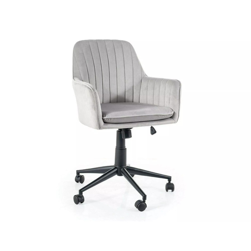 FOTEL OBROTOWY Q-886 VELVET JASNY SZARY BLUVEL 03