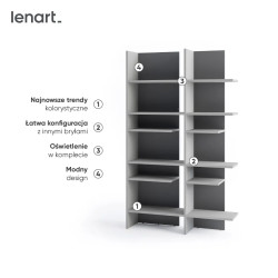 Regał Fitt FL-01L Lenart Meble Kolekcja Fitt Regał Fitt FL-01L Lenart Meble Kolekcja Fitt