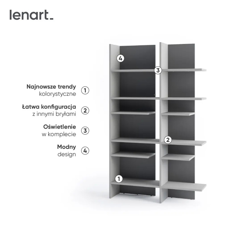 Regał Fitt FL-01L Lenart Meble Kolekcja Fitt