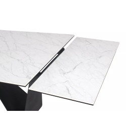 STÓŁ CAVALLI II CERAMIC BIAŁY MARMUR / CZARNY MAT 160(240)X90