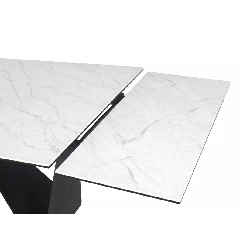 STÓŁ CAVALLI II CERAMIC BIAŁY MARMUR / CZARNY MAT 160(240)X90