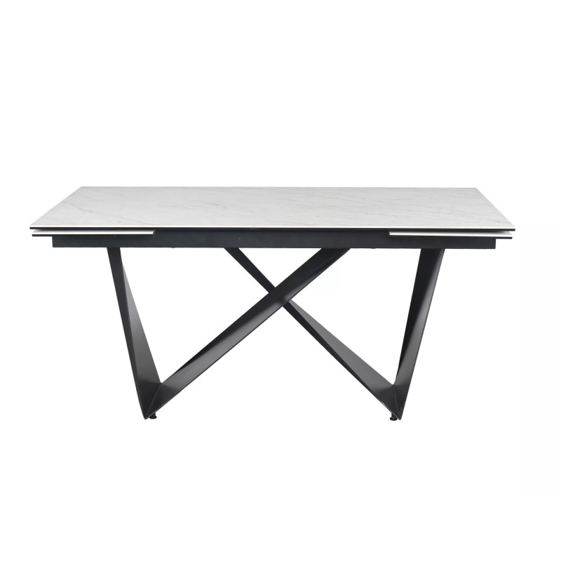 STÓŁ CAVALLI II CERAMIC BIAŁY MARMUR / CZARNY MAT 160(240)X90