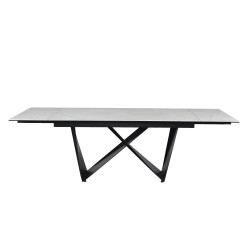 STÓŁ CAVALLI II CERAMIC BIAŁY MARMUR / CZARNY MAT 160(240)X90