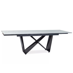 STÓŁ CAVALLI II CERAMIC BIAŁY MARMUR / CZARNY MAT 160(240)X90