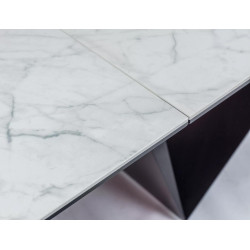 STÓŁ CAVALLI II CERAMIC BIAŁY MARMUR / CZARNY MAT 160(240)X90