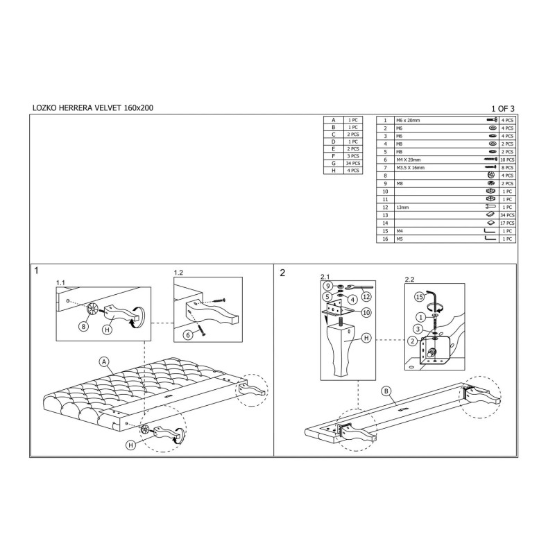 ŁÓŻKO HERRERA VELVET 160X200 ANTYCZNY RÓŻ/WENGE TAP. BLUVEL 52