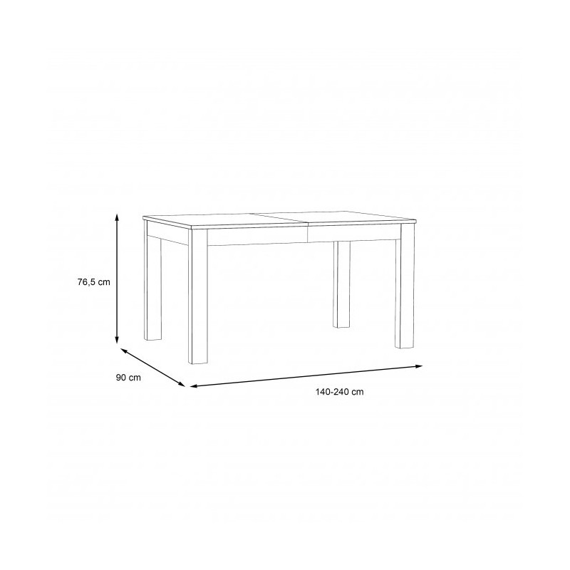 Stół rozkładany Tuluza PRTT402-C04 Forte Kolekcja Tuluza