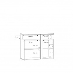 Komoda Tuluza TUZK221B Forte Kolekcja Tuluza