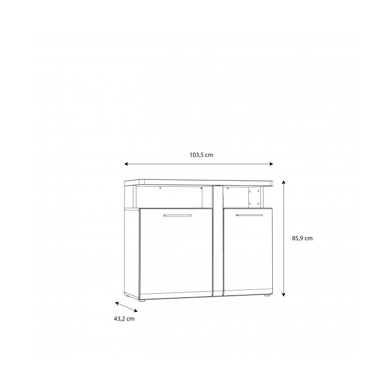 Komoda Tuluza TUZK221B Forte Kolekcja Tuluza