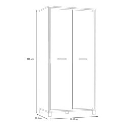 Szafa ubraniowa Trondheim TDHS821 Forte Kolekcja Trondheim