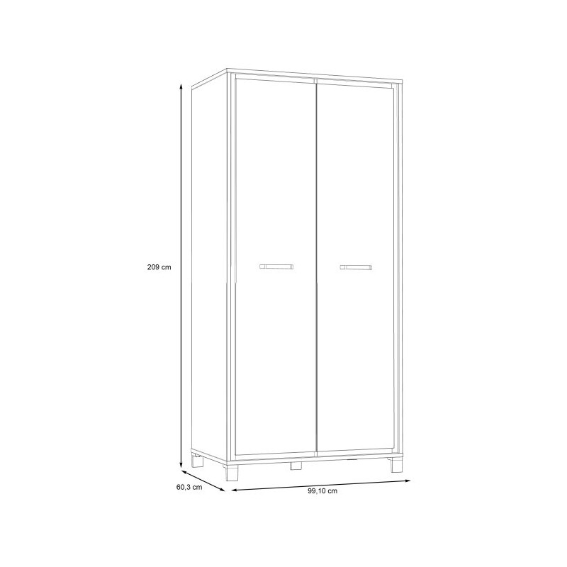 Szafa ubraniowa Trondheim TDHS821 Forte Kolekcja Trondheim