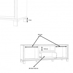 Szafka Trondheim RTV TDHT132 Forte Kolekcja Trondheim Szafka Trondheim RTV TDHT132 Forte Kolekcja Trondheim