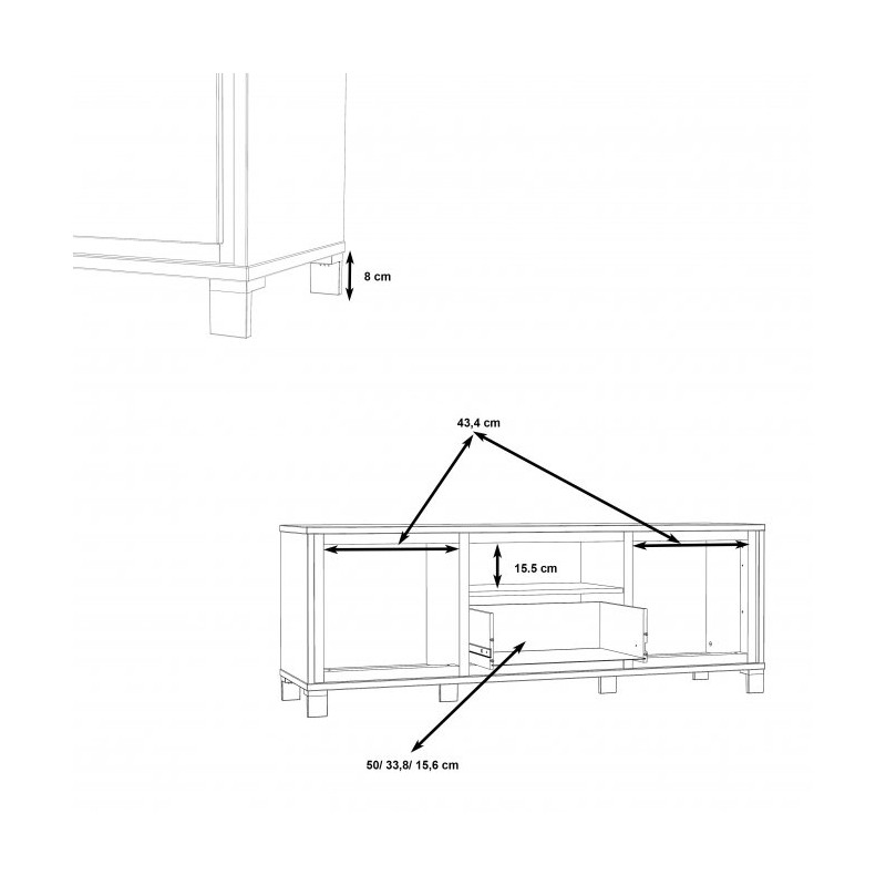 Szafka Trondheim RTV TDHT132 Forte Kolekcja Trondheim