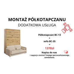 Półkotapczan BC-13 BED CONCEPT z sofą BC-35 180 Lenart