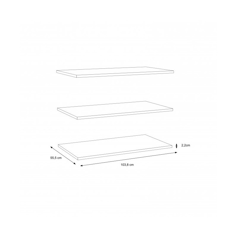 Półki do szafy Kashmir Typ KSMD85 Meble Forte Kolekcja Kashmir