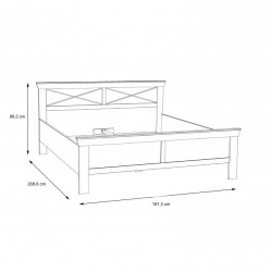 Łóżko Kashmir Typ KSML181 Meble Forte Kolekcja Kashmir