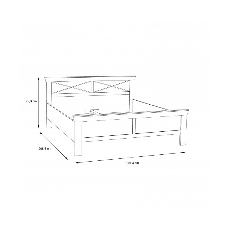 Łóżko Kashmir Typ KSML181 Meble Forte Kolekcja Kashmir