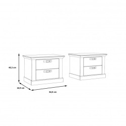 Szafki nocne komplet 2 szt. Kashmir Typ KSMK021ST Meble Forte Szafki nocne komplet 2 szt. Kashmir Typ KSMK021ST Meble Forte