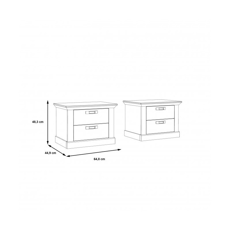 Szafki nocne komplet 2 szt. Kashmir Typ KSMK021ST Meble Forte