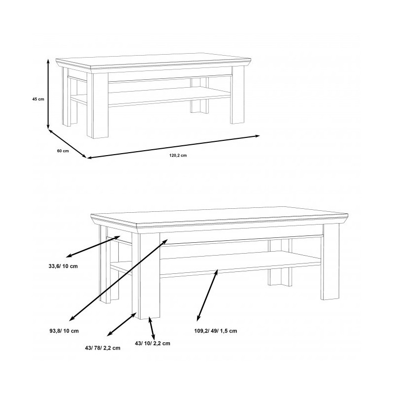 Stolik okolicznościowy Kashmir Typ KSMT30 Meble Forte Kolekcja