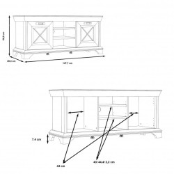 Szafka RTV Kashmir Typ KSMT231 Meble Forte Kolekcja Kashmir Szafka RTV Kashmir Typ KSMT231 Meble Forte Kolekcja Kashmir