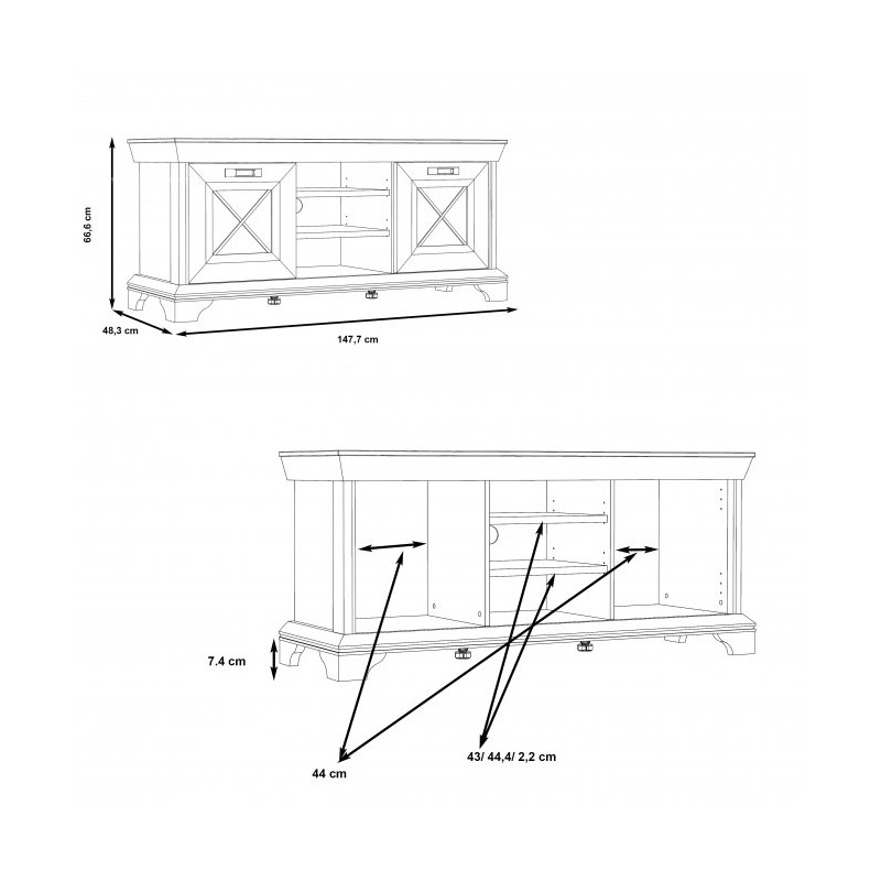 Szafka RTV Kashmir Typ KSMT231 Meble Forte Kolekcja Kashmir