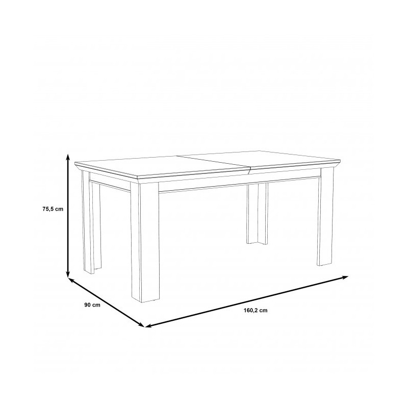 Stół rozkładany Kashmir Typ KSMT40 Meble Forte Kolekcja Kashmir