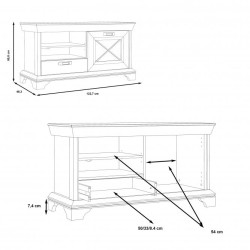 Szafka RTV Kashmir Typ KSMT22 Meble Forte Kolekcja Kashmir Szafka RTV Kashmir Typ KSMT22 Meble Forte Kolekcja Kashmir