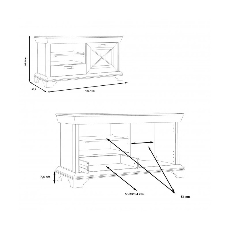 Szafka RTV Kashmir Typ KSMT22 Meble Forte Kolekcja Kashmir