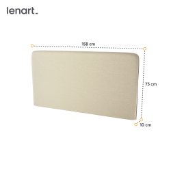 BED CONCEPT BC-17 - zagłówek tapicerowany 160 do BC-12 - beżowy