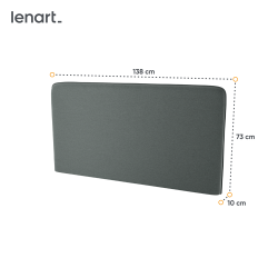 BED CONCEPT BC-16 - zagłówek tapicerowany 140 do BC-01 - grafit