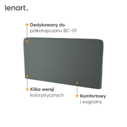 BED CONCEPT BC-16 - zagłówek tapicerowany 140 do BC-01 - grafit