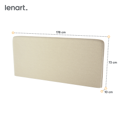 BED CONCEPT BC-33 - zagłówek tapicerowany 180 do BC-13 - beżowy