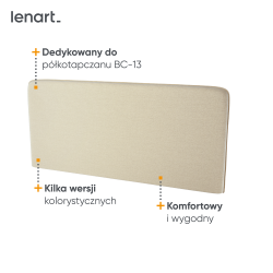 BED CONCEPT BC-33 - zagłówek tapicerowany 180 do BC-13 - beżowy
