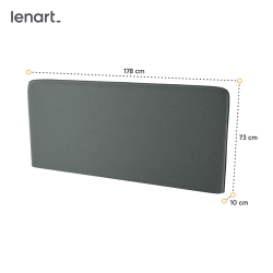 BED CONCEPT BC-33 - zagłówek tapicerowany 180 do BC-13 - grafit
