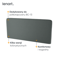 BED CONCEPT BC-33 - zagłówek tapicerowany 180 do BC-13 - grafit