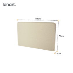 BED CONCEPT BC-32 - zagłówek tapicerowany 120 do BC-02 - beżowy