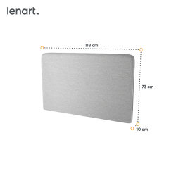 BED CONCEPT BC-32 - zagłówek tapicerowany 120 do BC-02 - szary