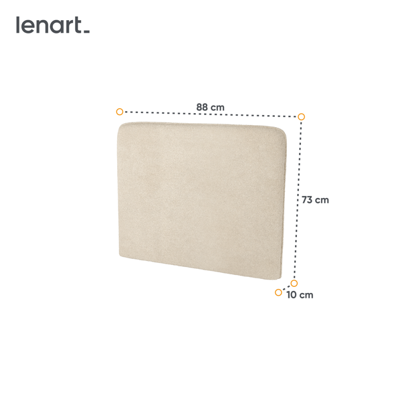 BED CONCEPT BC-31 - zagłówek tapicerowany 90 do BC-03 - beżowy