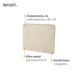 BED CONCEPT BC-31 - zagłówek tapicerowany 90 do BC-03 - beżowy