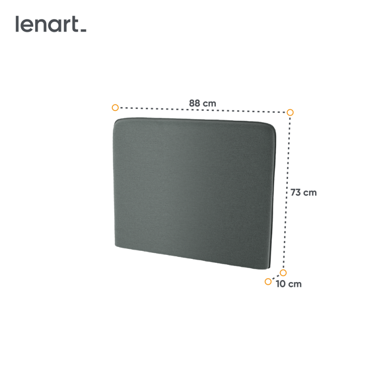 BED CONCEPT BC-31 - zagłówek tapicerowany 90 do BC-03 - grafit