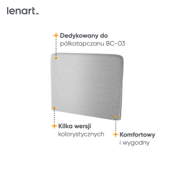 BED CONCEPT BC-31 - zagłówek tapicerowany 90 do BC-03 - szary