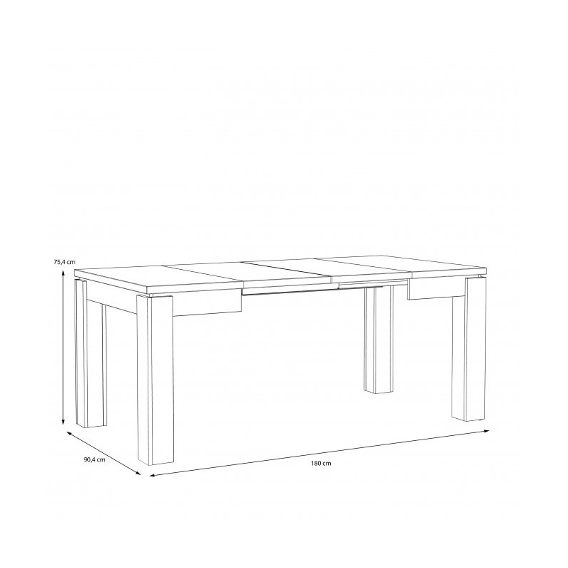 St&oacute;ł rozkładany Locarno Typ EST45 Meble Forte Kolekcja Locarno